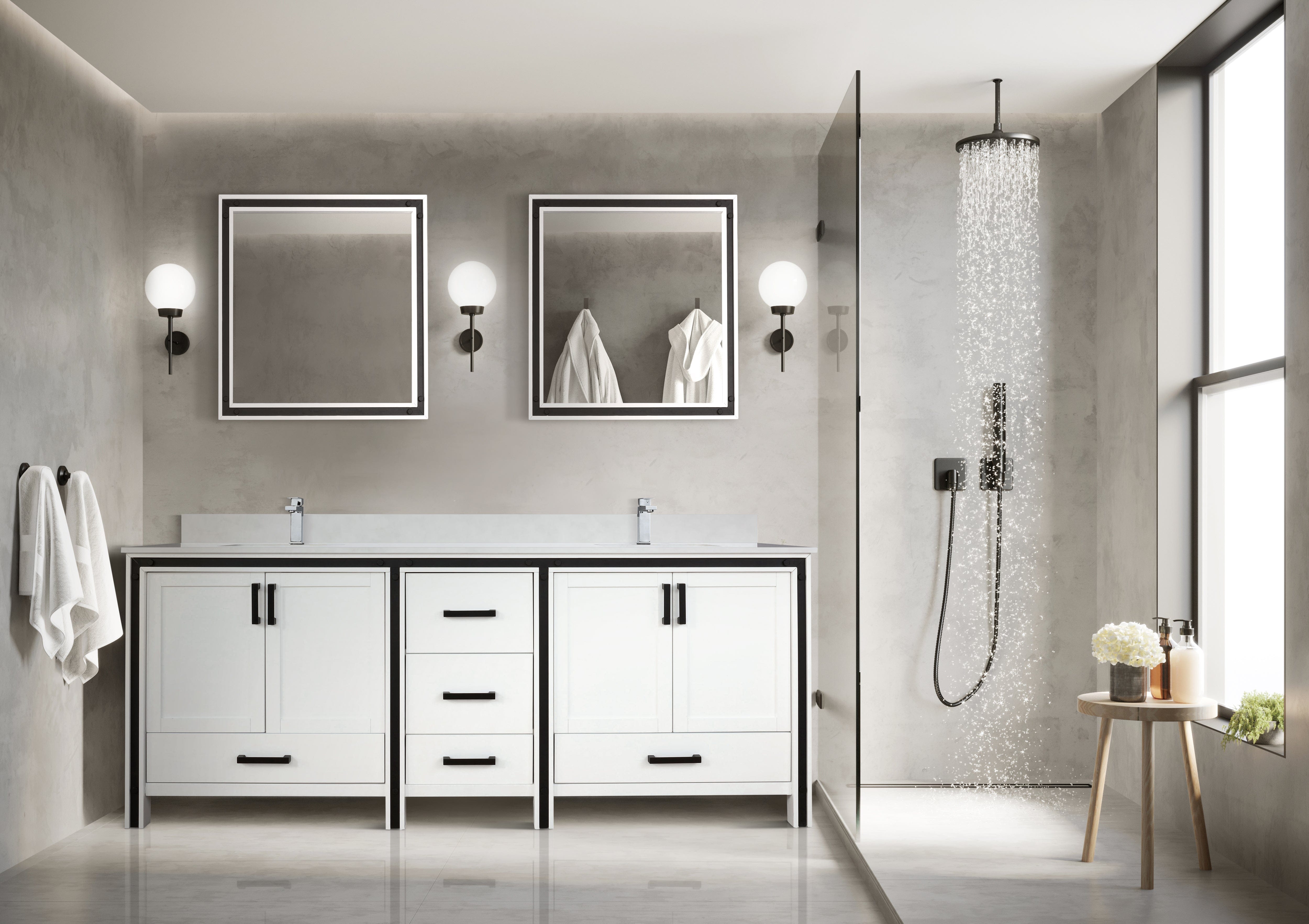 Ziva 84" x 22" Double Bath Vanity