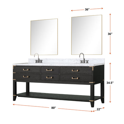 Norwalk 80" x 22" Double Bath Vanity