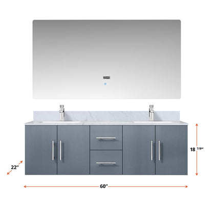 Geneva  60" x 22" Double Bath Vanity