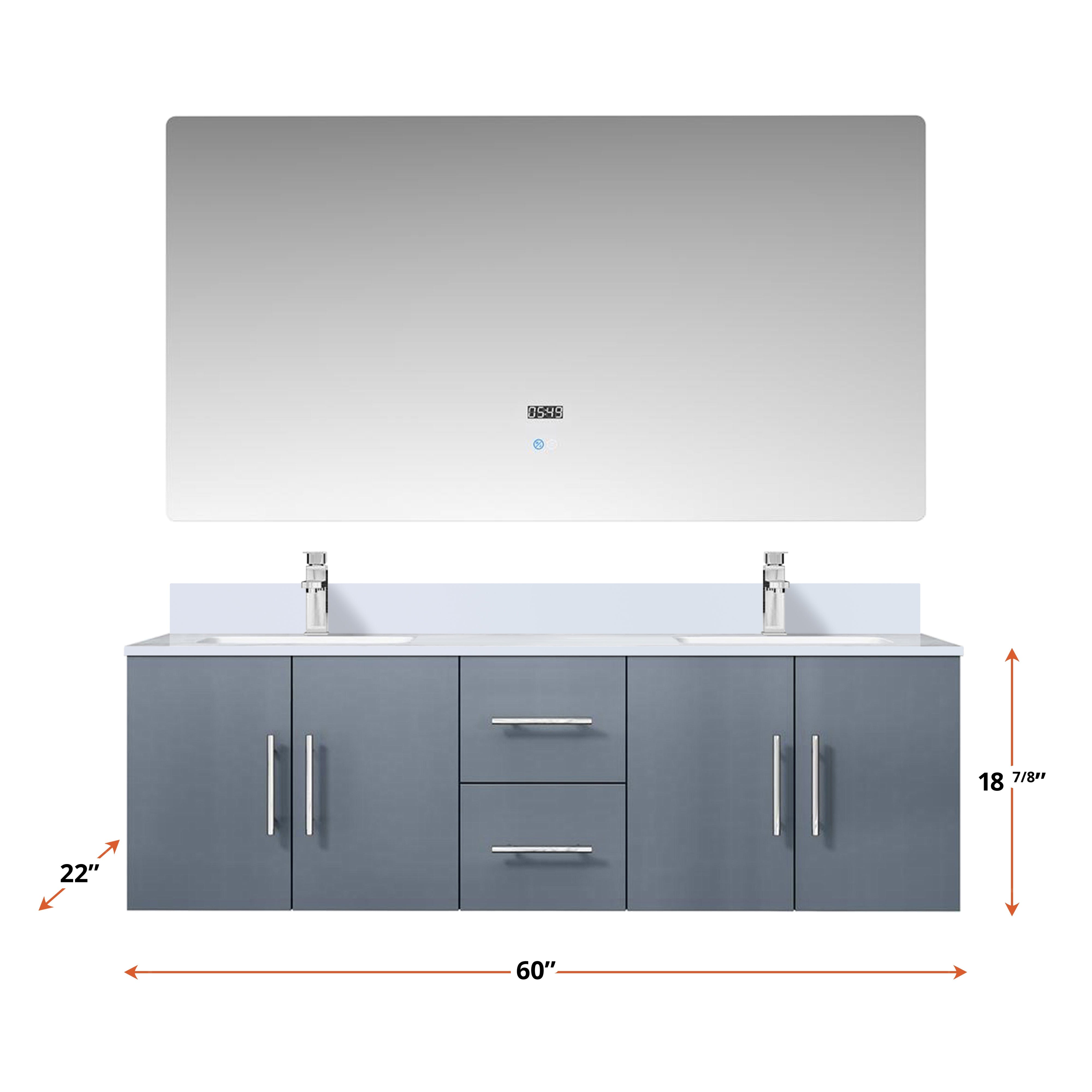 Geneva  60" x 22" Double Bath Vanity