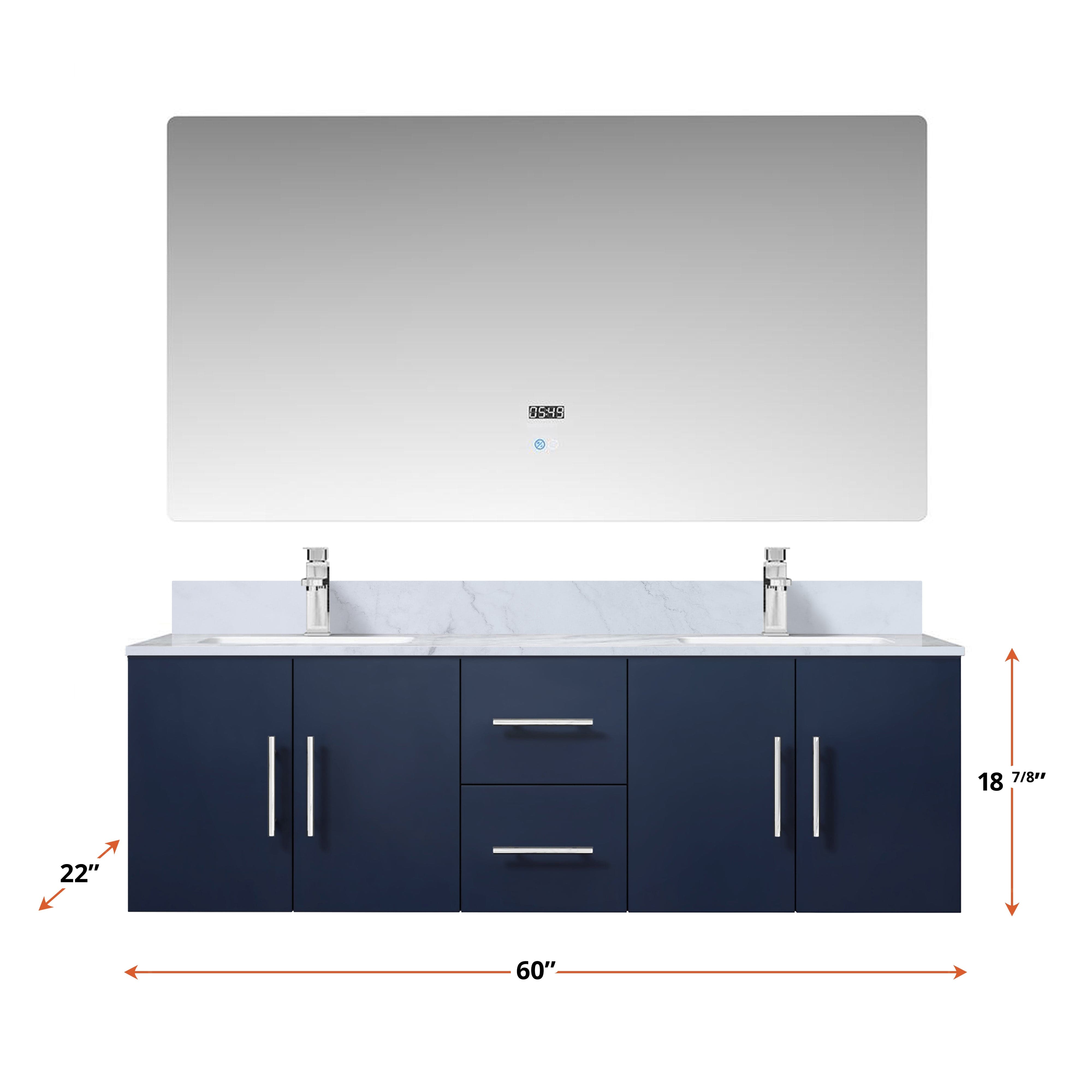 Geneva  60" x 22" Double Bath Vanity