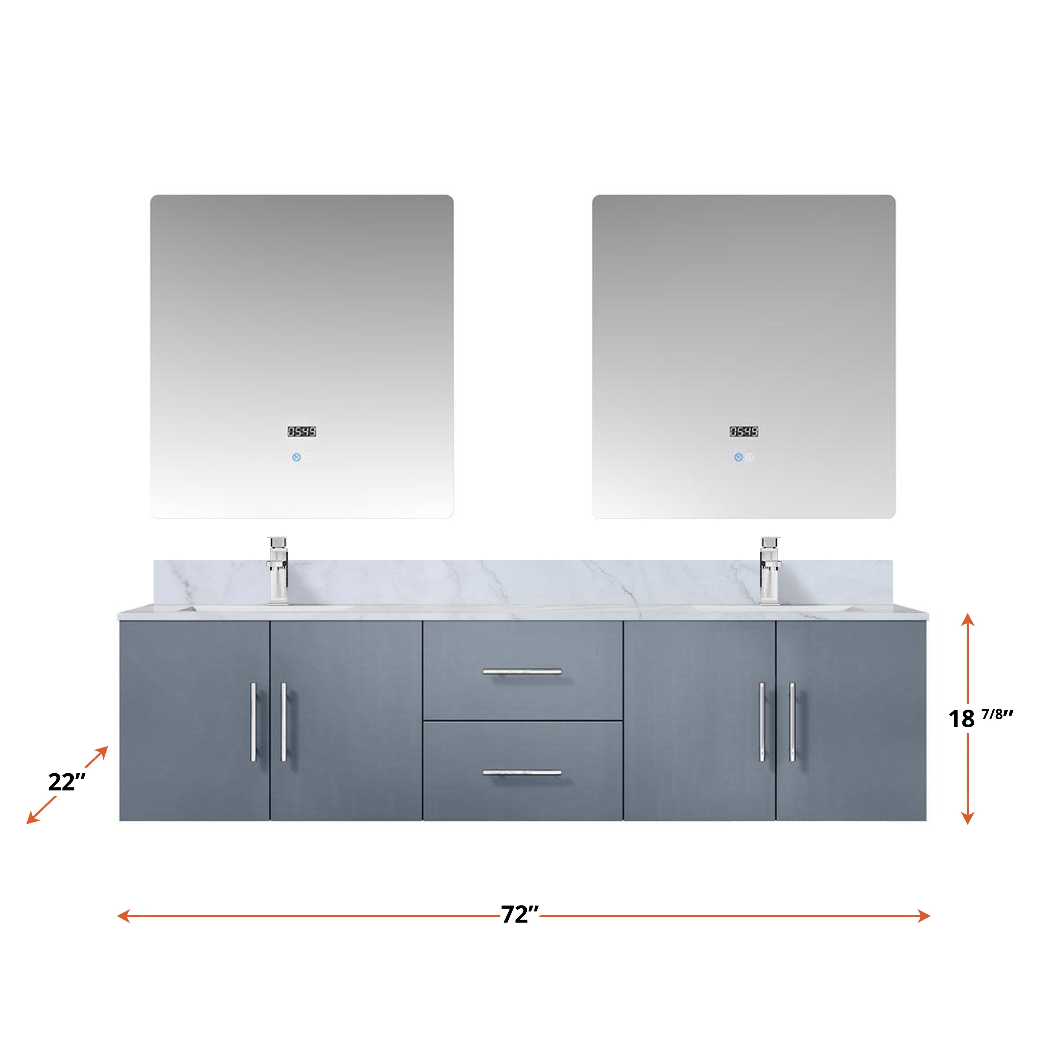 Geneva  72" x 22" Double Bath Vanity