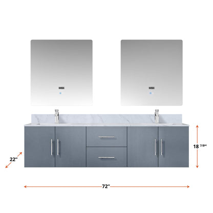 Geneva  72" x 22" Double Bath Vanity