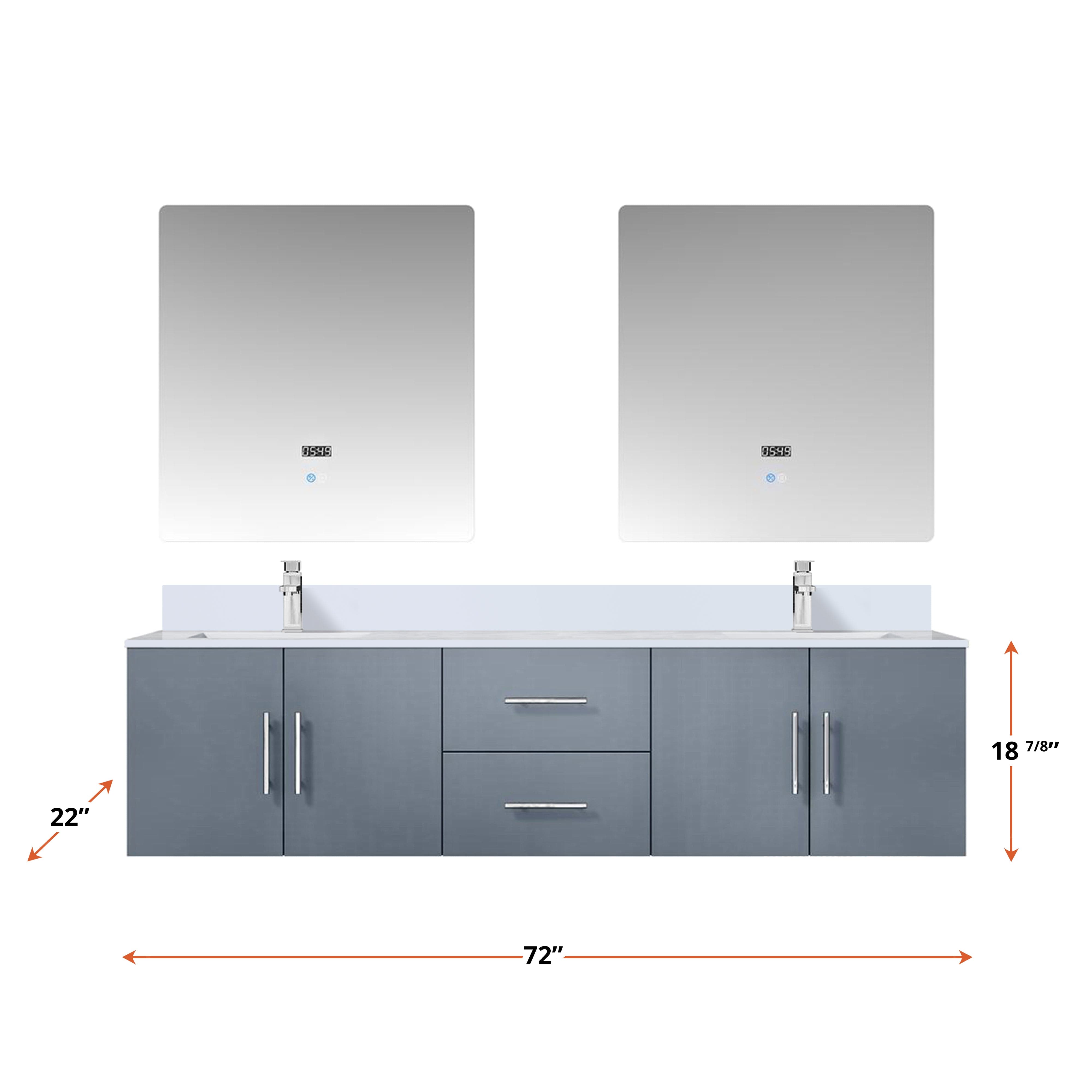 Geneva  72" x 22" Double Bath Vanity