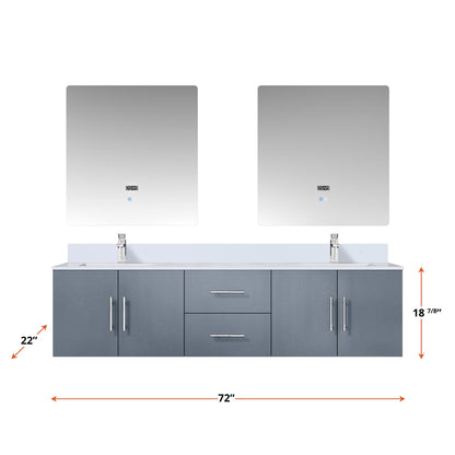 Geneva  72" x 22" Double Bath Vanity