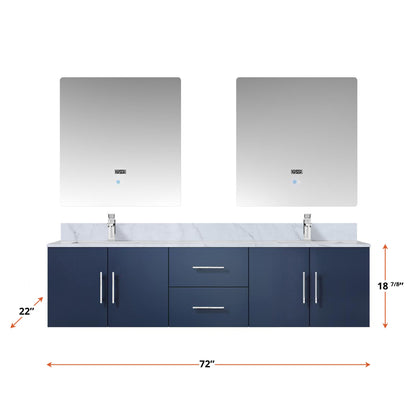 Geneva  72" x 22" Double Bath Vanity