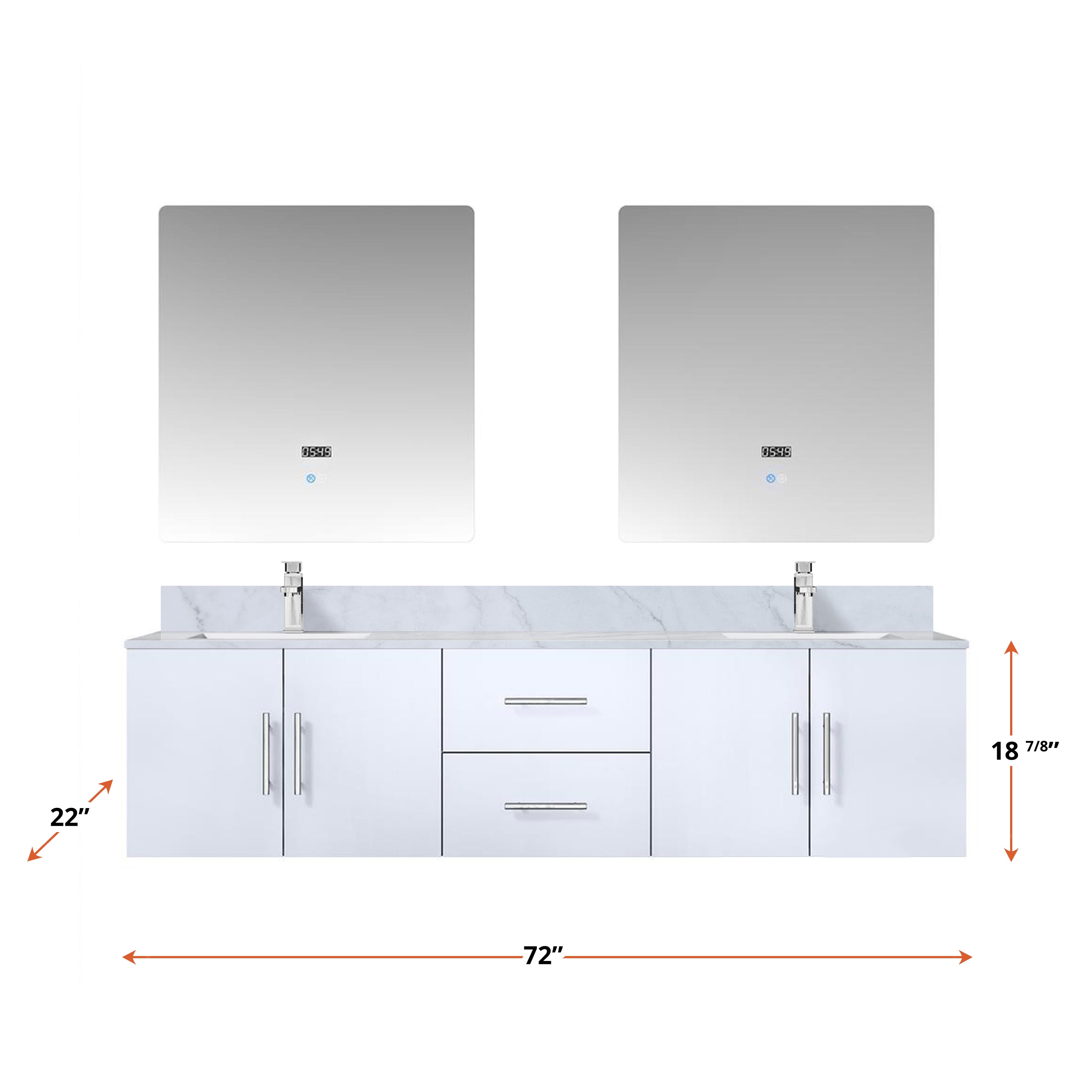 Geneva  72" x 22" Double Bath Vanity