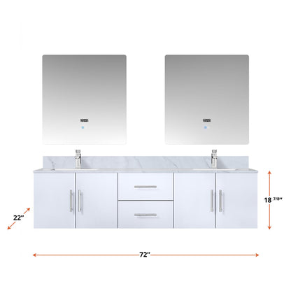 Geneva  72" x 22" Double Bath Vanity