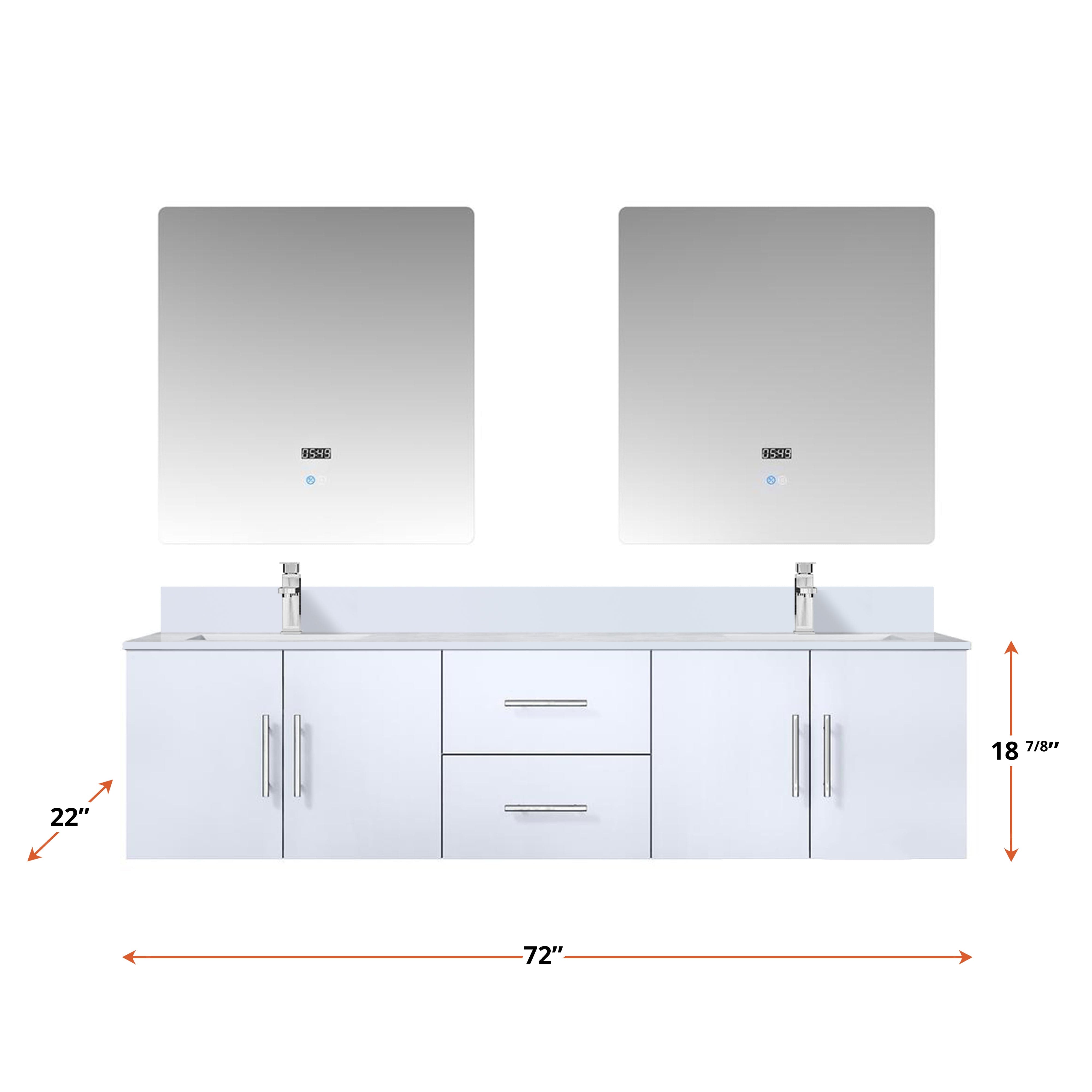 Geneva  72" x 22" Double Bath Vanity