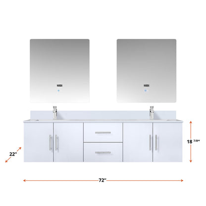 Geneva  72" x 22" Double Bath Vanity