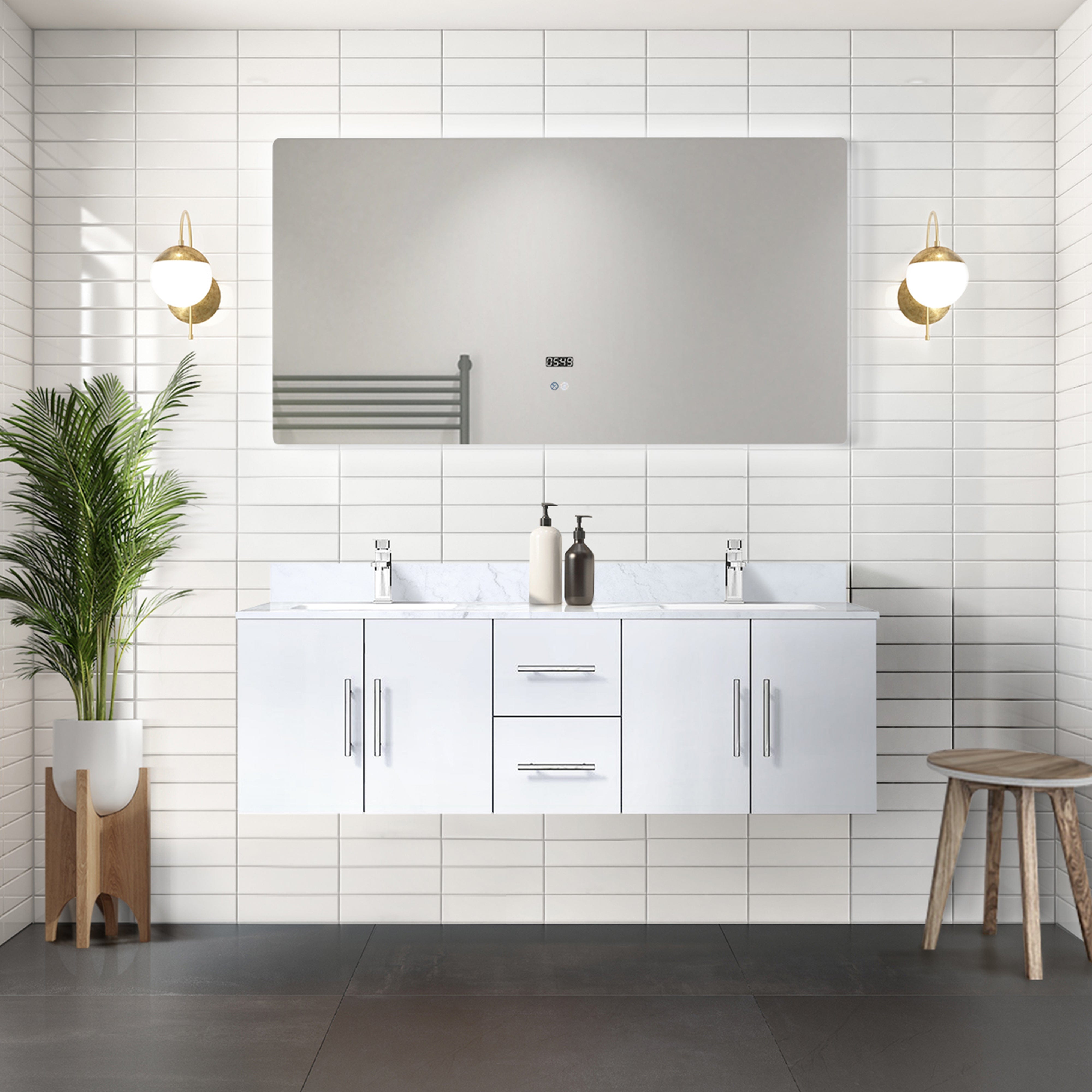 Geneva  60" x 22" Double Bath Vanity