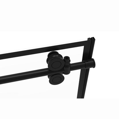 60" BH Series Jetglaze Frameless Single Sliding Shower Door with Klearteck Treatment (3/8" Thickness) (Matte Black) BH Series