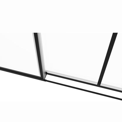 60" BH Series Jetglaze Frameless Single Sliding Shower Door with Klearteck Treatment (3/8" Thickness) (Matte Black) BH Series