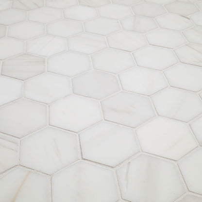 Bianco Dolomite 2” Hexagon Mosaic Tile