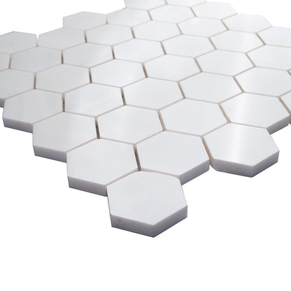 Bianco Dolomite 2” Hexagon Mosaic Tile