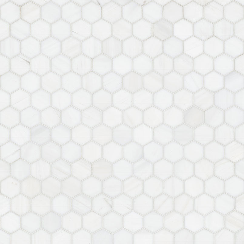 Bianco Dolomite 2” Hexagon Mosaic Tile