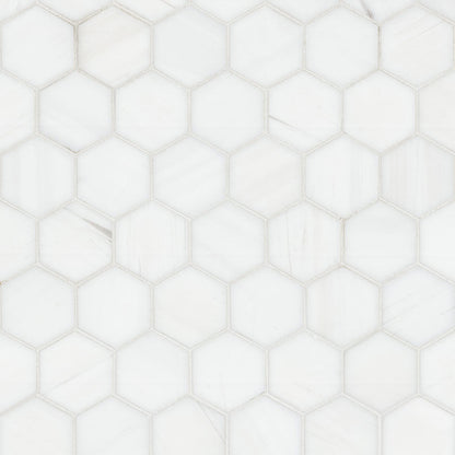 Bianco Dolomite 2” Hexagon Mosaic Tile