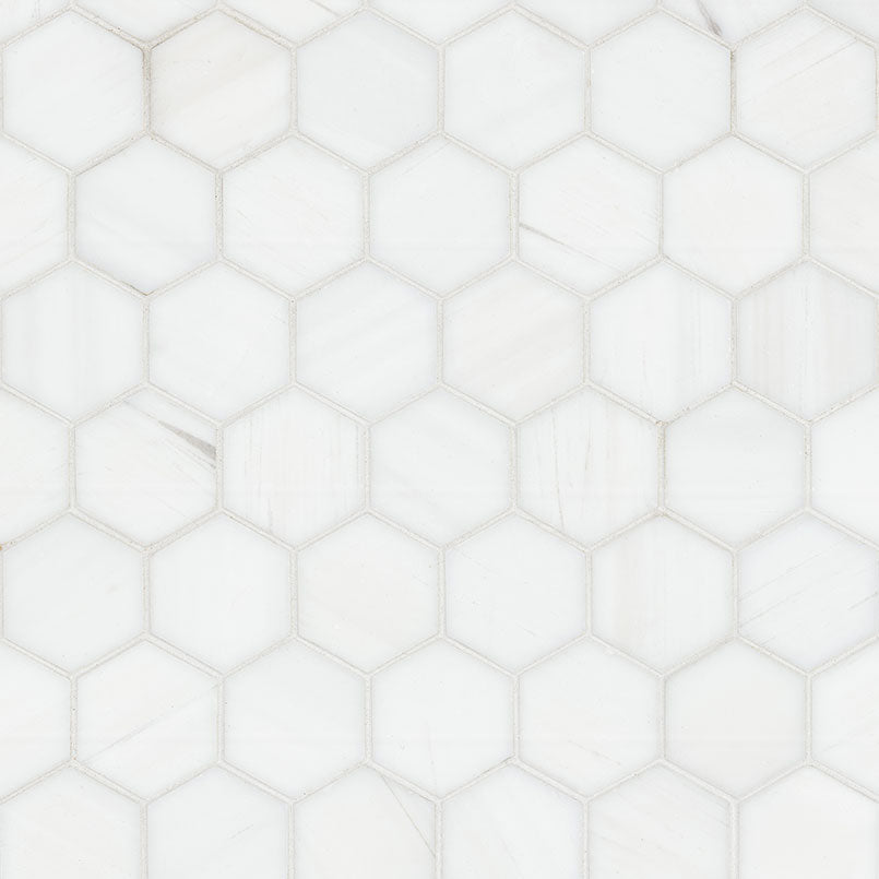 Bianco Dolomite 2” Hexagon Mosaic Tile