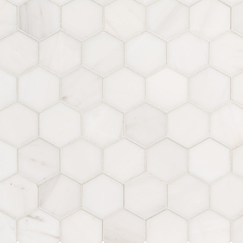 Bianco Dolomite Hexagon Mosaic