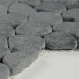 Black Marble Pebbles Tumbled Pattern 10mm