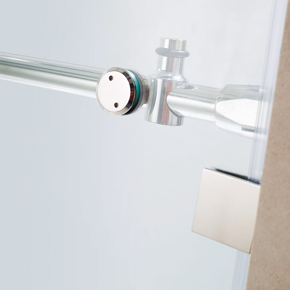 BR01 Joseph Frameless Single Sliding Tub Door with Klearteck Treatment (3/8" Thickness) (Brushed Nickel)