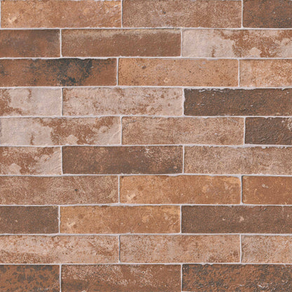 Red Porcelain Tile 2x10