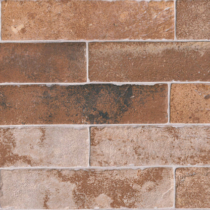Red Porcelain Tile 2x10
