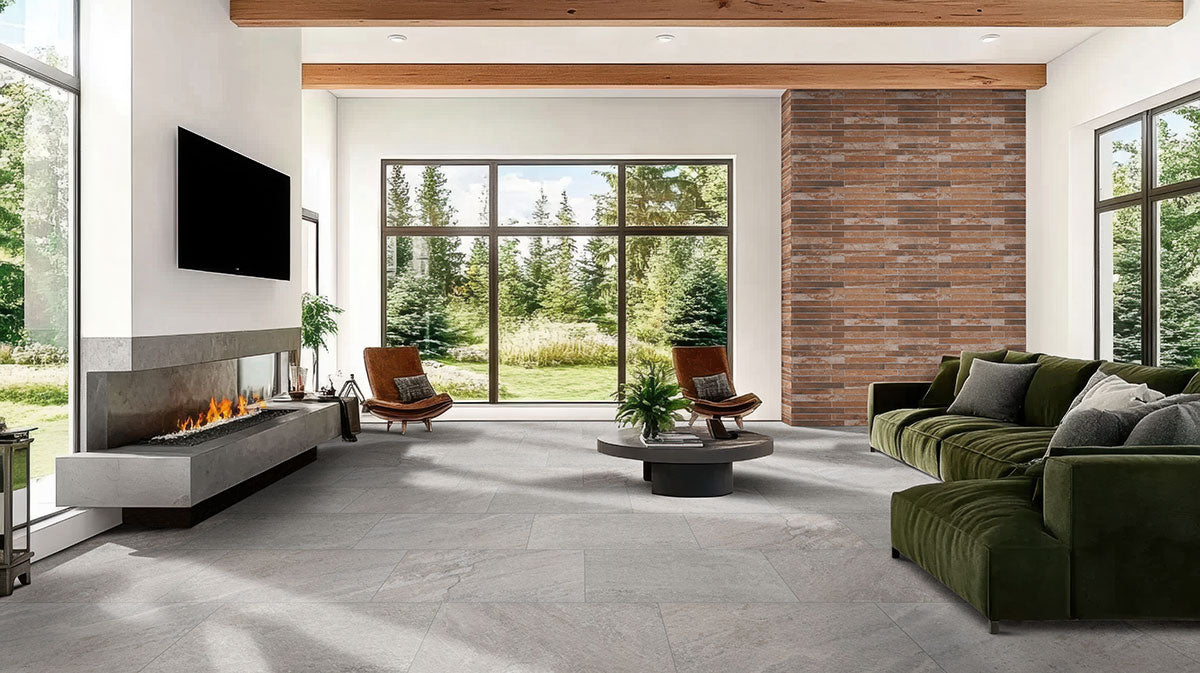 Red Porcelain Tile 2x18