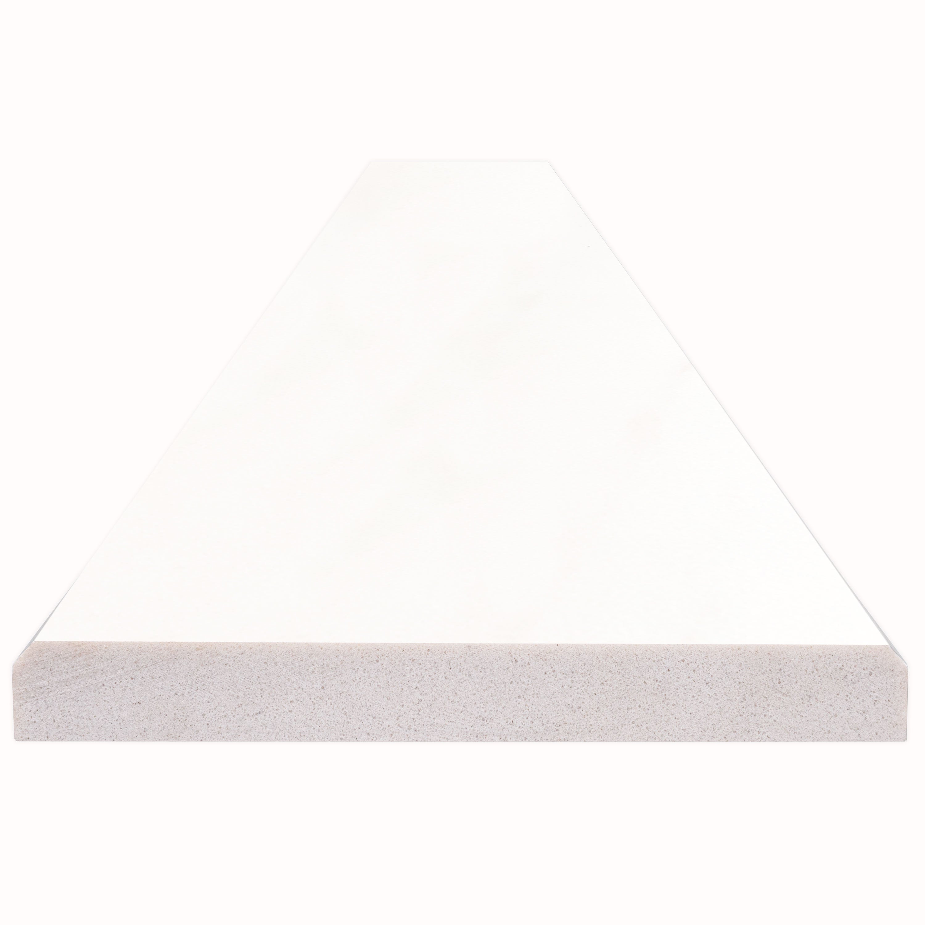 Bright White 6x36x0.62 Double Beveled Polished Threshold