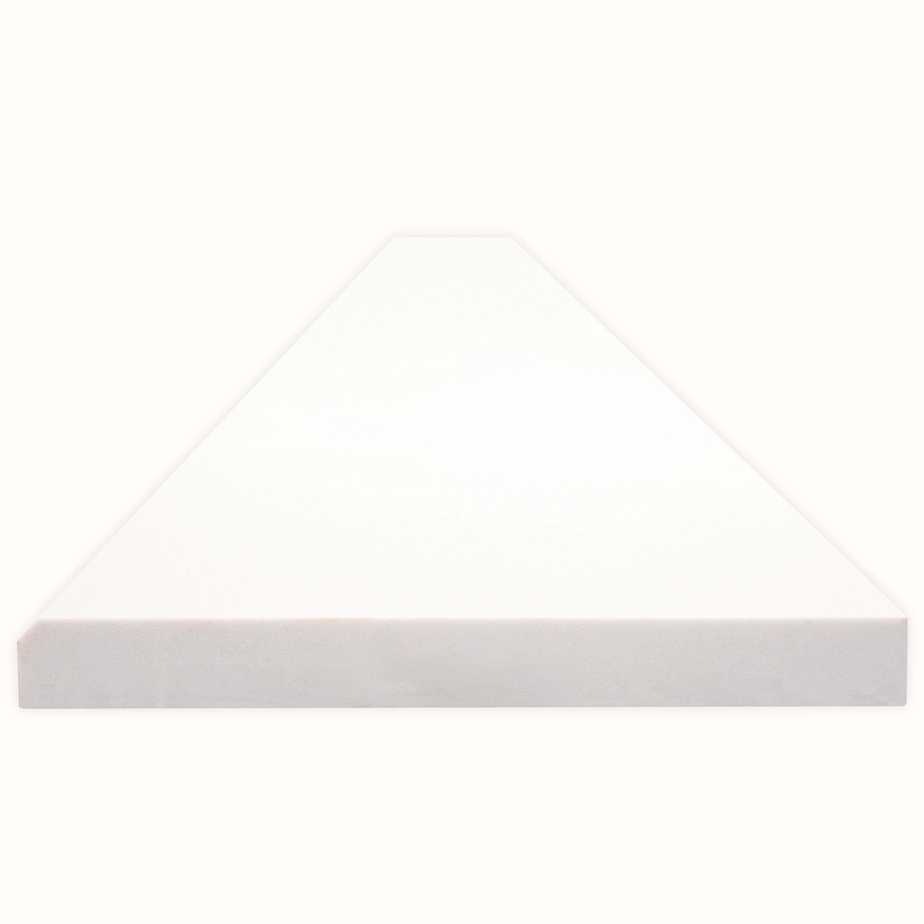 Bright White 6x37x0.62 Single Beveled Polished Threshold