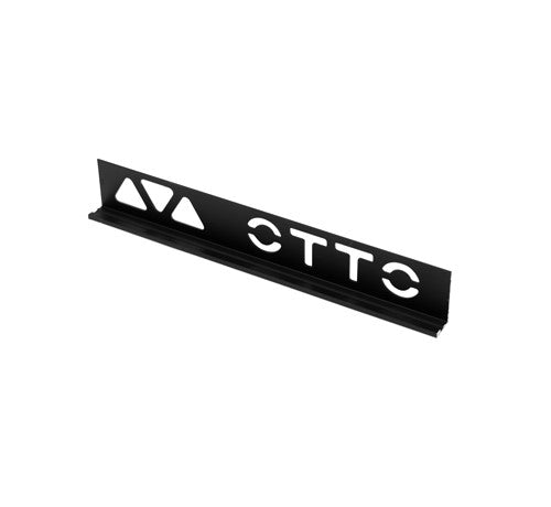 5/16 inch black metal trim with decorative cutouts for design applications