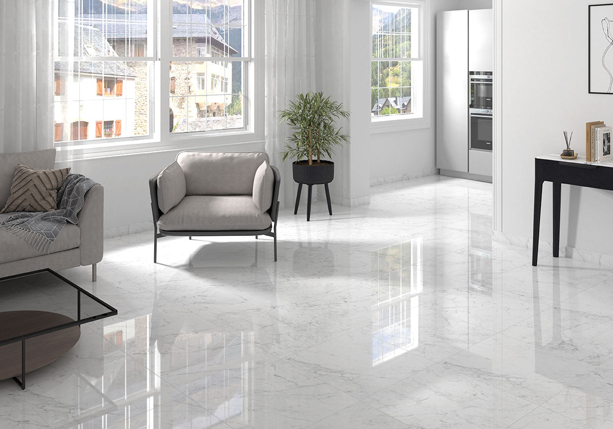 Carrara Bianco Porcelain Tile