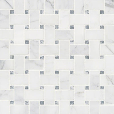 CALACATTA CRESSA BASKETWEAVE MOSAIC Mosaic, Floor or Wall Tile - Shop at Home Craft Studio | Call 