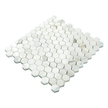 Calacatta Gold 1” Hexagon Mosaic Tile