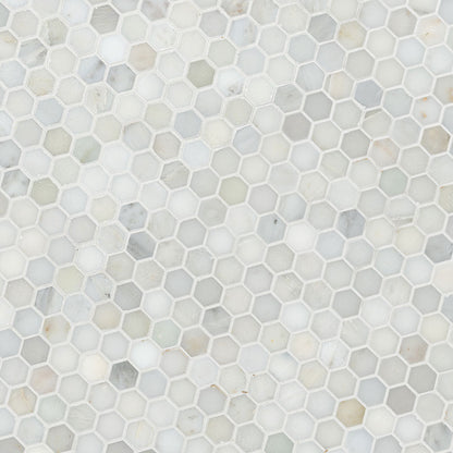 Calacatta Gold 1” Hexagon Mosaic Tile
