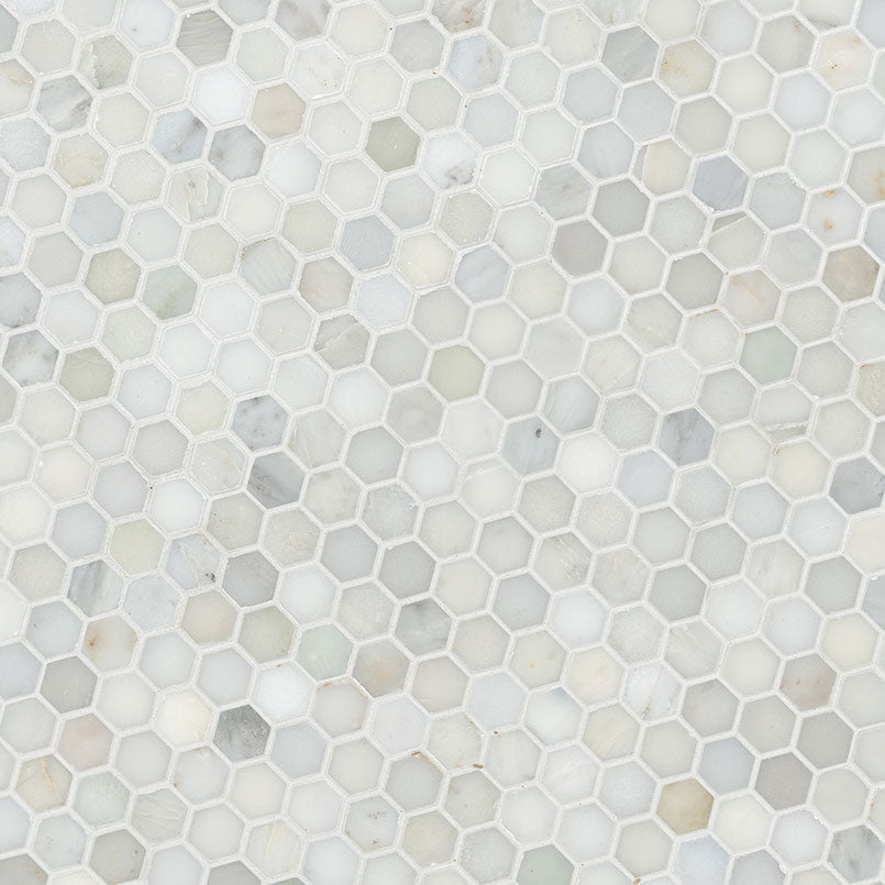 Calacatta Gold 1” Hexagon Mosaic Tile