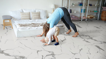 Calacatta Marbello XL Trecento Luxury Vinyl Tile Flooring Sample