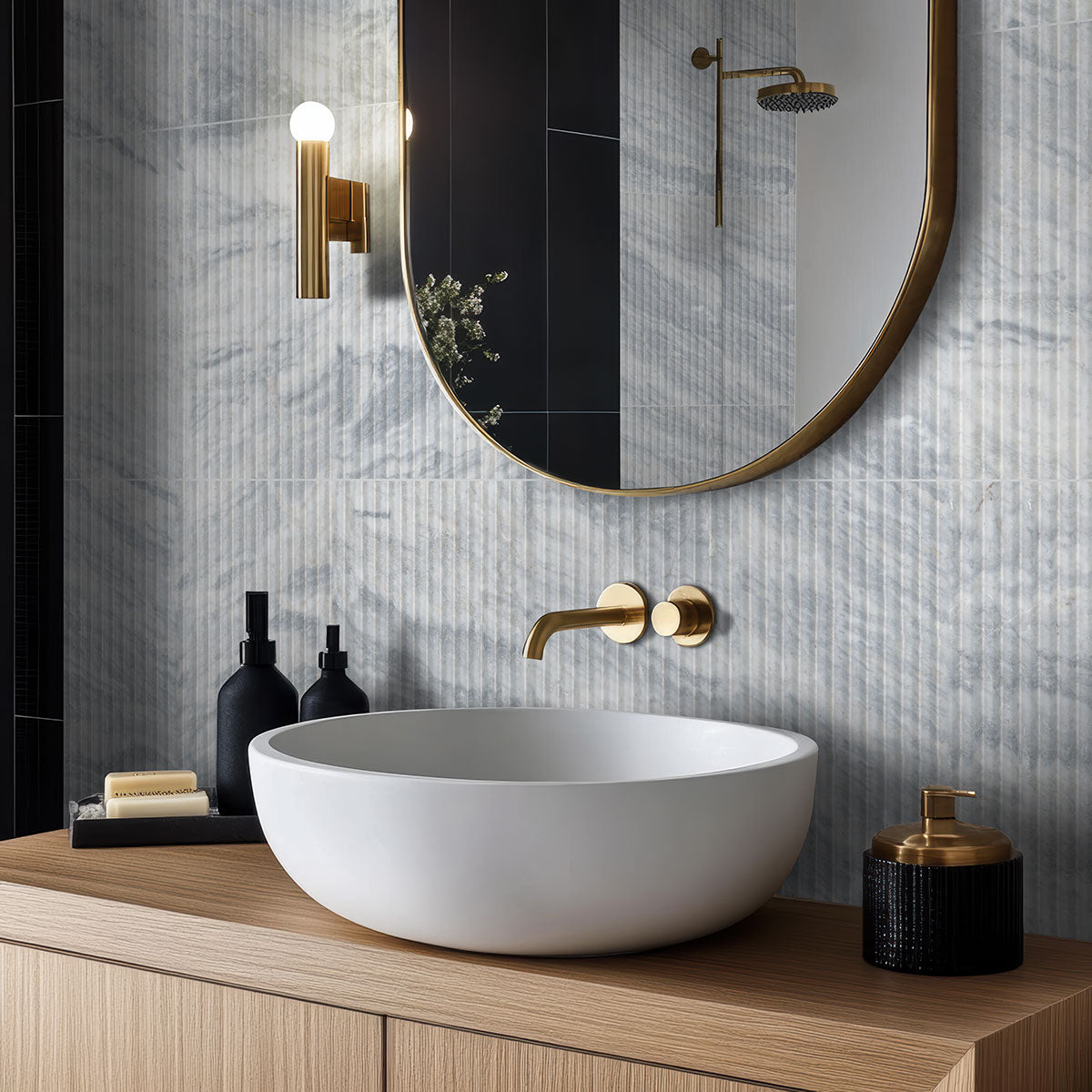 Capri Blue Valentino Fluto 12x24 Honed