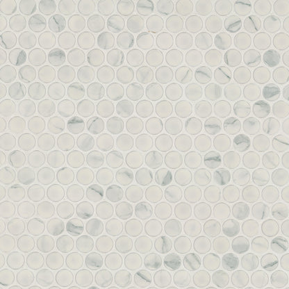 Carrara Matte Penny Round