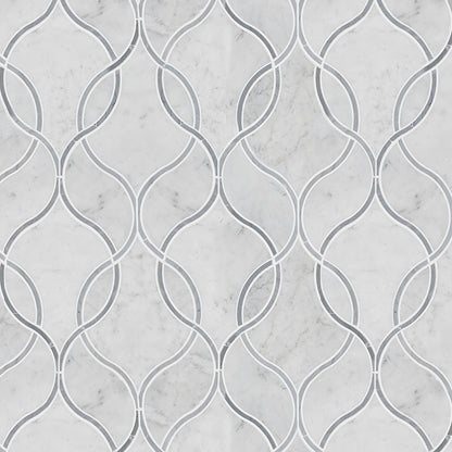 Carrara White Ellipsis Polished 10mm