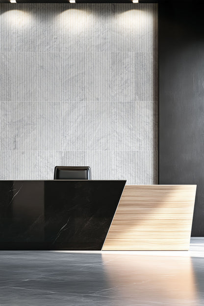 Carrara White Milano Ribbo 12x24 Honed