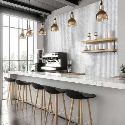 Carrara White Milano Ribbo 12x24 Honed