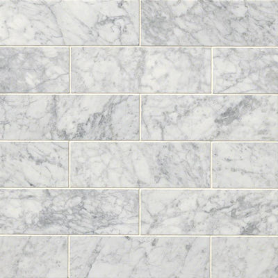 CARRARA WHITE 4X12 POLISHED Wall Tile - Shop at Home Craft Studio | Call 