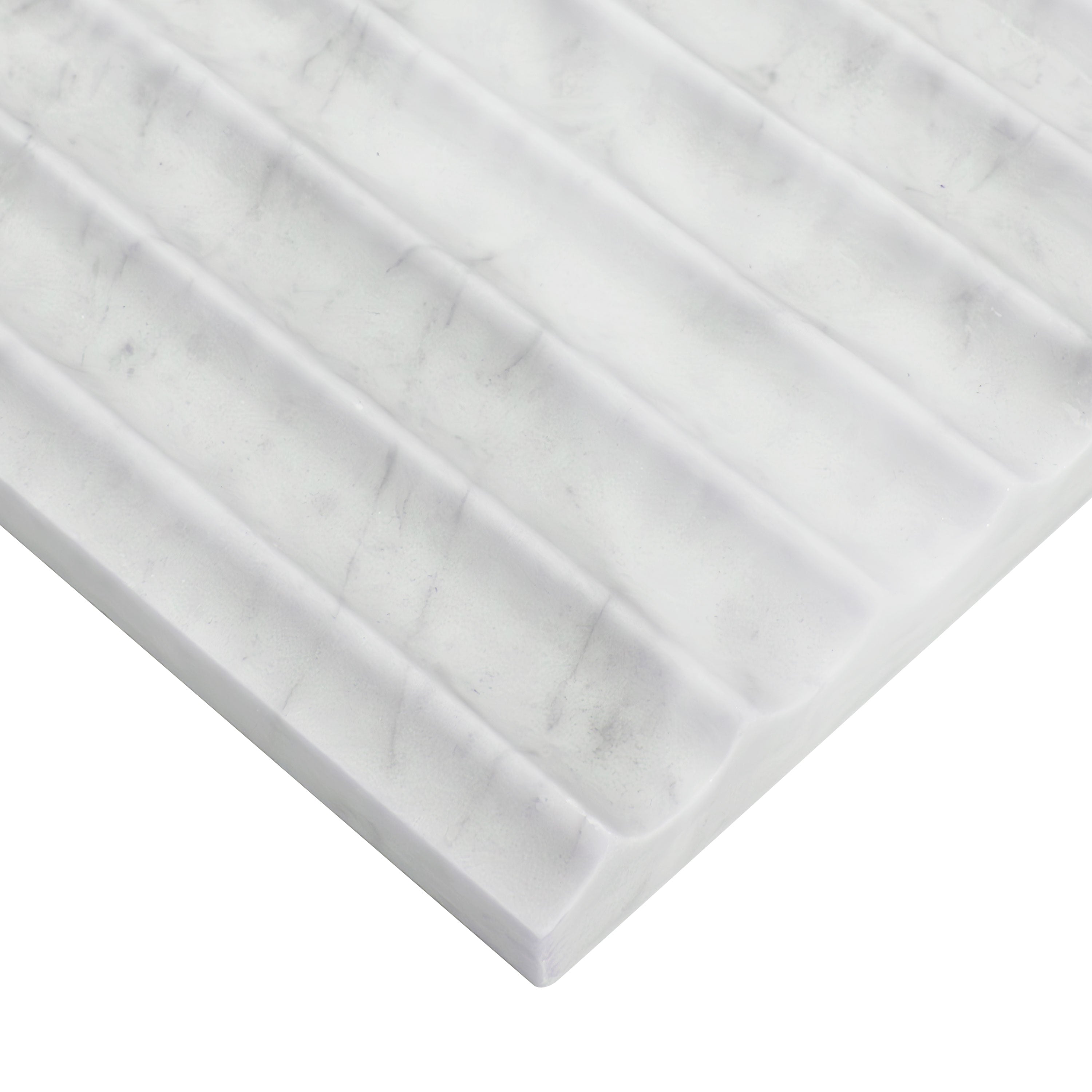 Carrara White Valentino Fluto 12x24 Honed