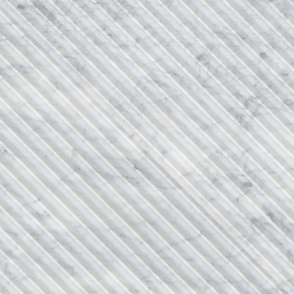 Carrara White Valentino Fluto 12x24 Honed