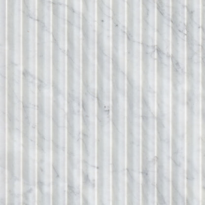 Carrara White Valentino Fluto 12x24 Honed
