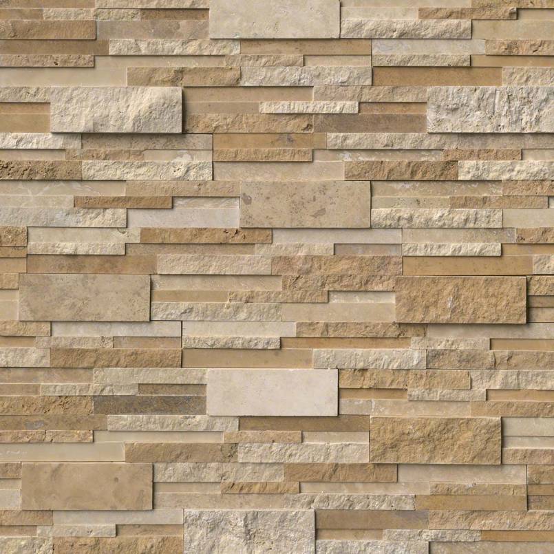 Casa Blend 3D Multi Finish Stacked Stone Panels