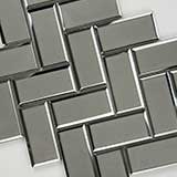 Champagne Bevel Herringbone 8mm