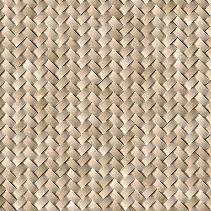 Crema Arched Herringbone Polished