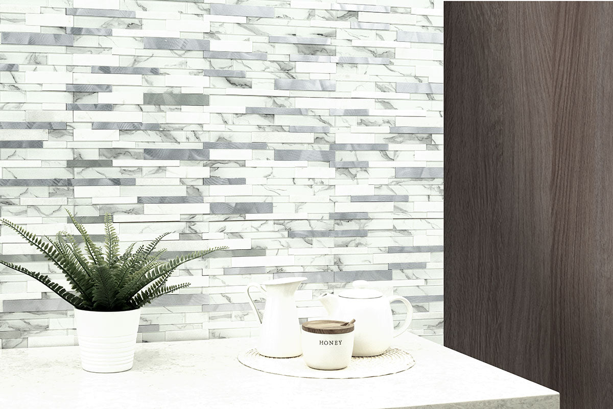 Denali Frost Interlocking Peel And Stick